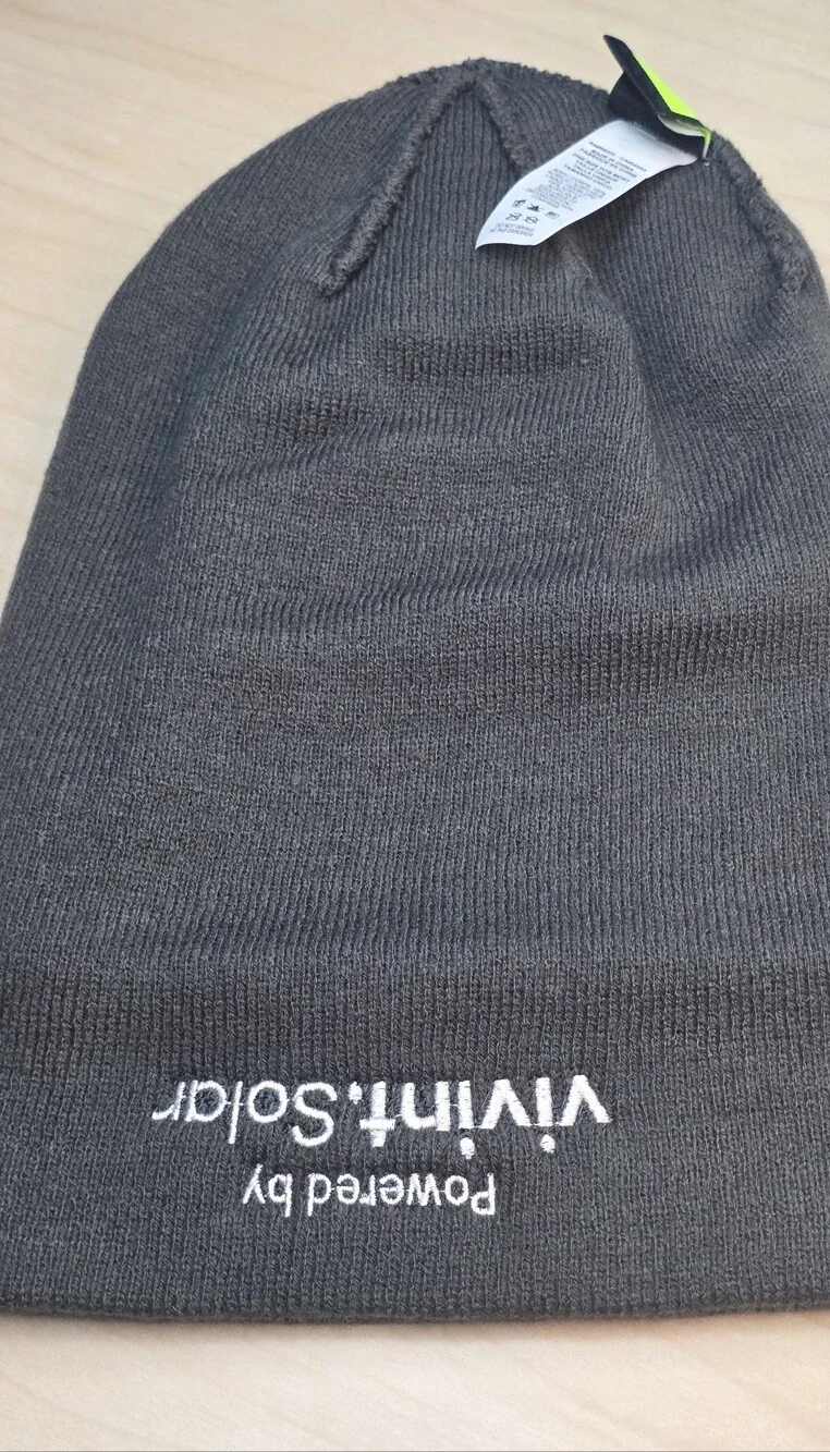 NWT Nike x Vivint.Solar Knit Beanie / Winter Hat - Cool Gray (Unisex One Size)
